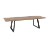 Стол LOFT LUX RADIAL-200, раздвижной 200(290)х105, ДУБ ВЕЛЛИНГТОН/ЧЕРНЫЙ